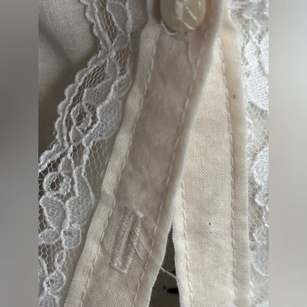 Vintage 70s 80s Gunne Sax Jessica Gunnies Lace Blouse Victorian Cottage Prairie - Picture 7 of 12